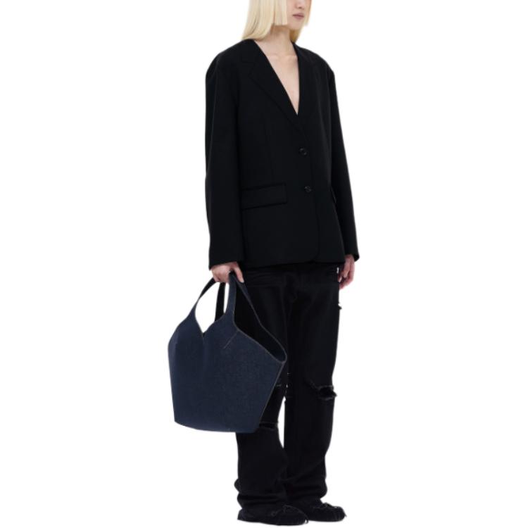 Details for (W) WE11DONE SS24 女士低腰破壞長牛仔褲 黑色 WD-DP0-24-330-W-BK