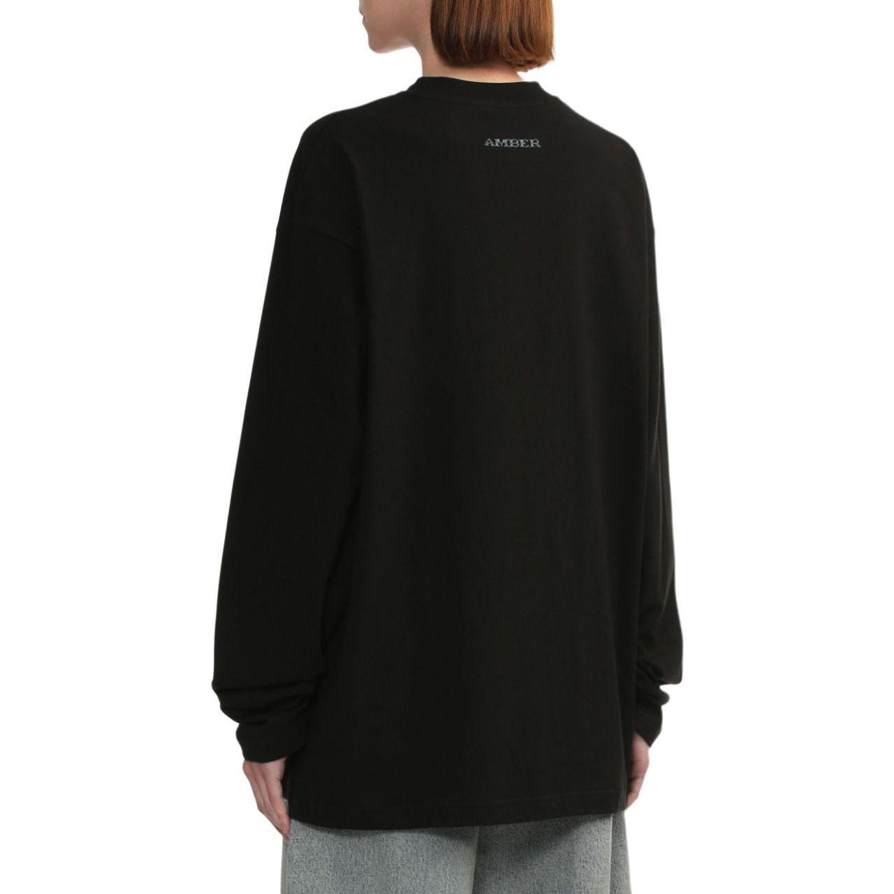(Women) WE11DONE SS24 Monster Cat Logo Oversized Long Sleeve Drop Shoulder Tee Black WD-TT2-24-905-U-BK 圖 5