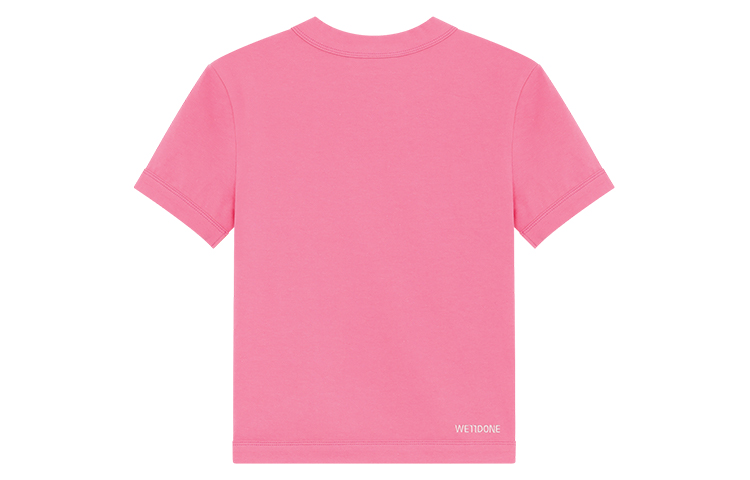 Lookbook (W) WE11DONE SS24 粉色塗鴉圖案圓領短袖T恤款式 WD-TT1-24-752-W-PK