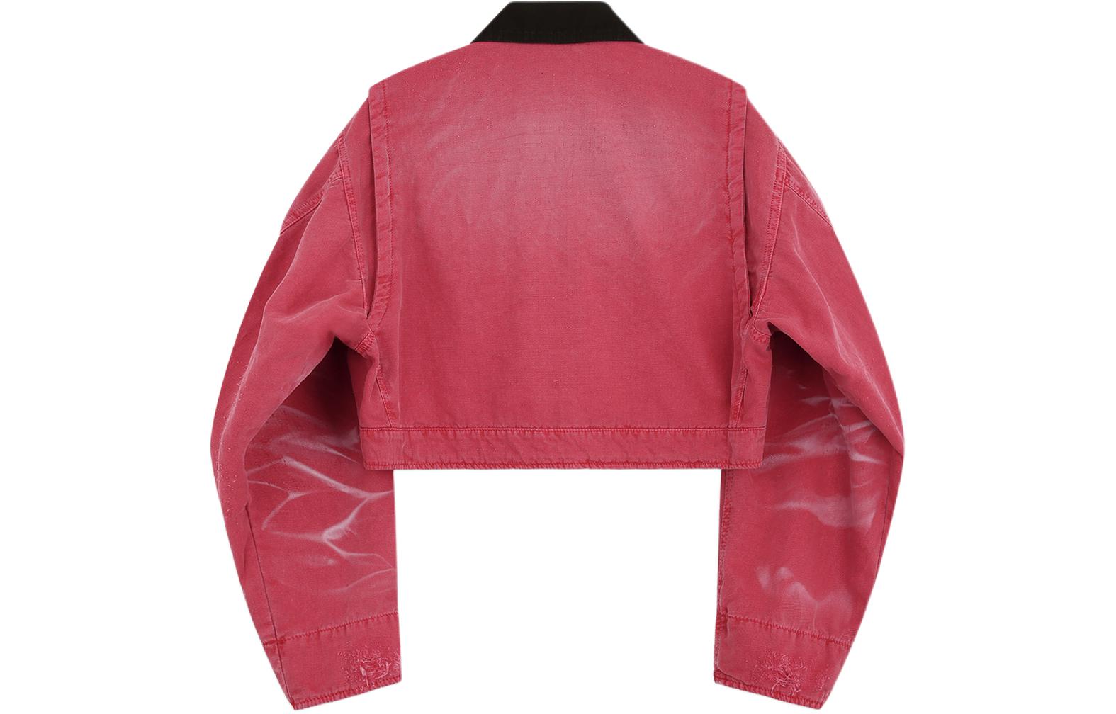 (Women) WE11DONE SS24 Pink Washed Logo Denim Jacket  Short Zip-Up Colorblock Design WD-DJ0-24-309-W-PK 圖 3