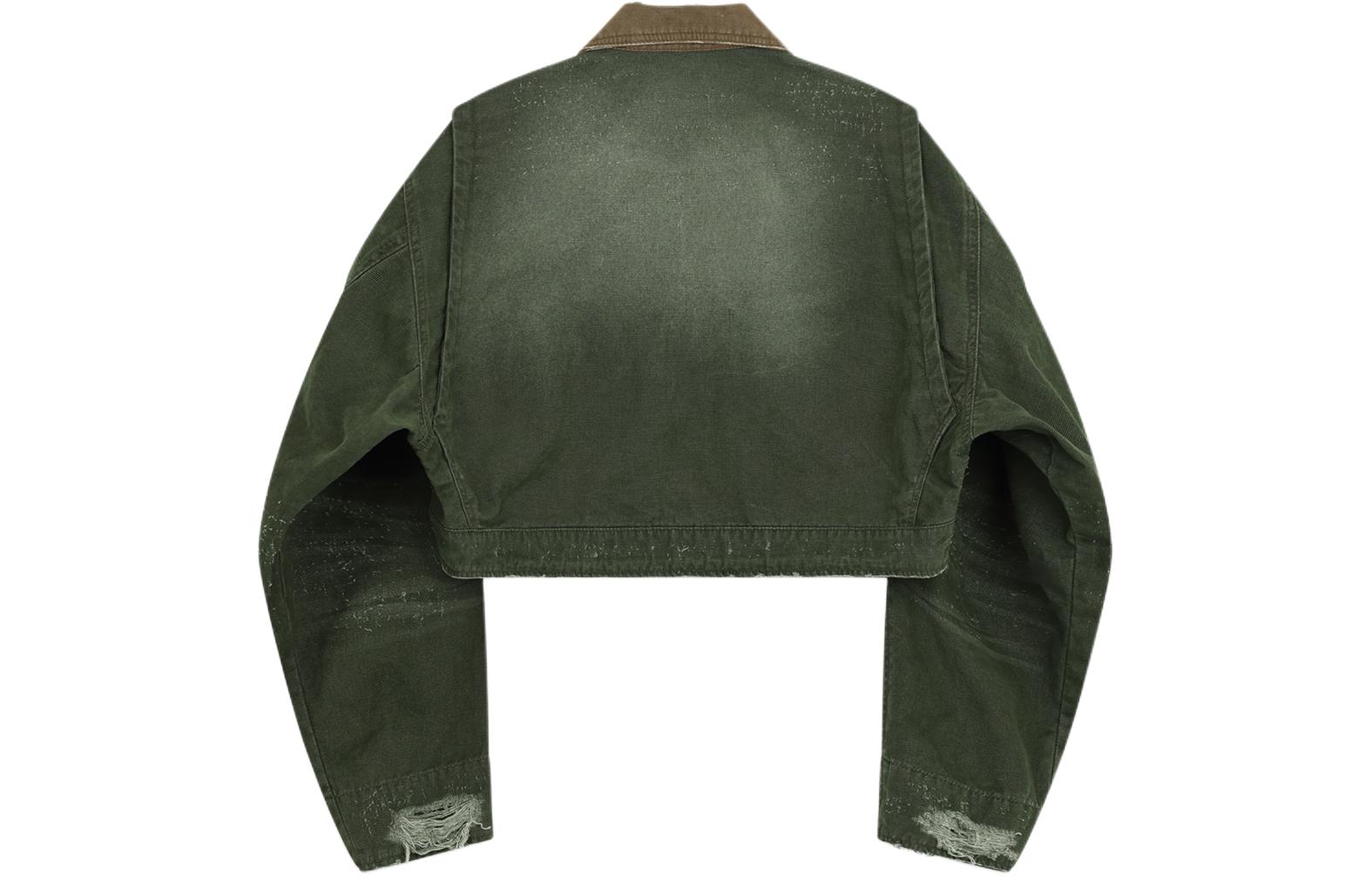 (Women) WE11DONE SS24 Washed Logo Short Denim Jacket  Green WD-DJ0-24-309-W-KK 圖 3