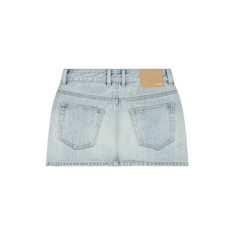 Lookbook (Women) WE11DONE Washed Denim Mini Skirt  Light Blue WD-DS2-24-370-W-SK