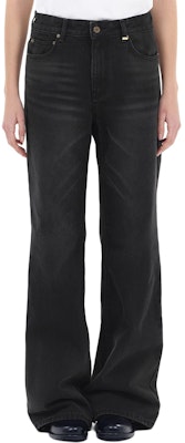 (W) WE11DONE 中腰水洗拉鍊口袋牛仔褲 女款 黑色 WD-DP2-24-346-W-BK Shop (W) WE11DONE 中腰水洗拉鍊口袋牛仔褲 女款 黑色 WD-DP2-24-346-W-BK