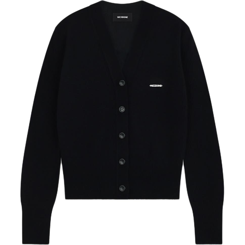 (Women) WE11DONE Women’s Black Long Sleeve Cashmere Sweater with Logo. WD-KC2-24-604-W-BK 圖 2