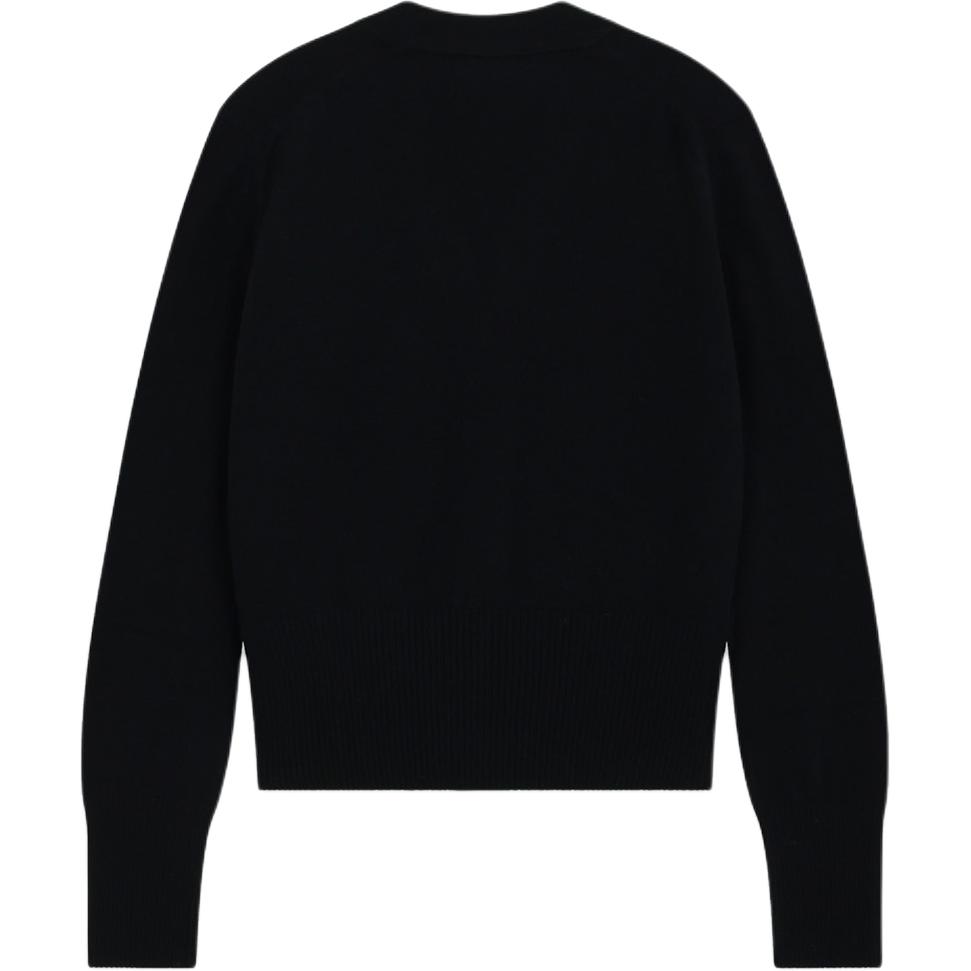 (Women) WE11DONE Women’s Black Long Sleeve Cashmere Sweater with Logo. WD-KC2-24-604-W-BK 圖 3