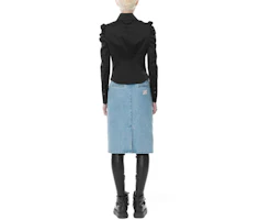 Lookbook (W) WE11DONE 拉鍊直筒牛仔裙 WD-DS3-21-325-W-BL