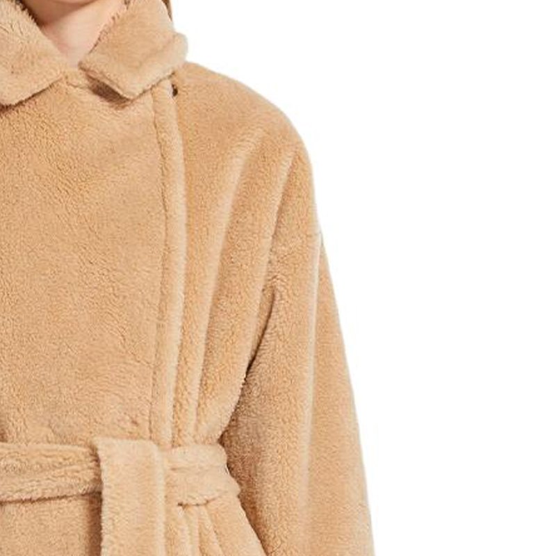 Sizing (W) WEEKEND MaxMara 米色系带羊毛感大衣配简约翻领设计 5081074106-005