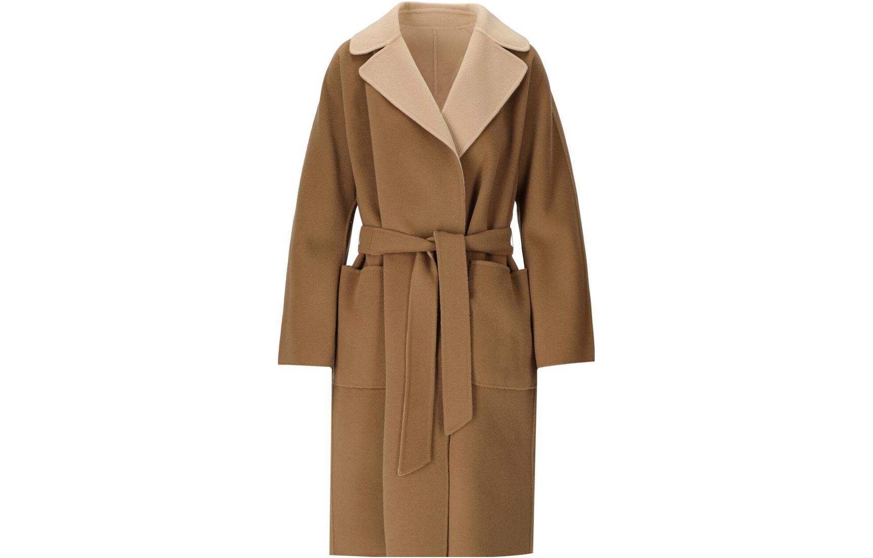 (Women) WEEKEND MaxMara  Beige Mid-Length Belted Casual Coat 2350160239600-021
