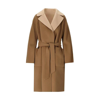 (Women) WEEKEND MaxMara Beige Mid-Length Belted Casual Coat 2350160239600-021
