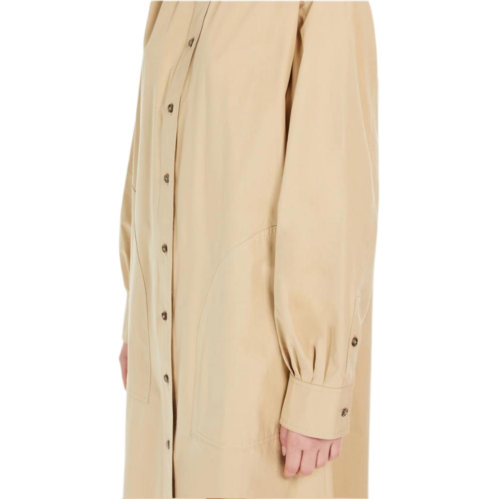 Details for (W) WEEKEND MaxMara Midi Dress Beige Lengan Panjang dengan Sabuk 5221224206