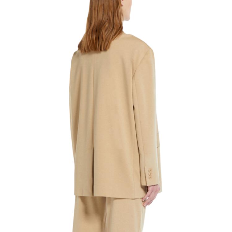 Purchase (W) 위켄드 막스마라 베이지 싱글브레스트 루즈핏 블레이저 재킷. 5911014106