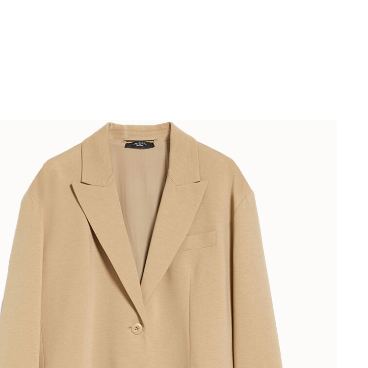 Sizing (W) 위켄드 막스마라 베이지 싱글브레스트 루즈핏 블레이저 재킷. 5911014106