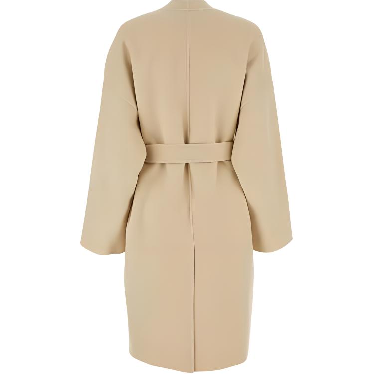 Lookbook (W) WEEKEND MaxMara 米色 V 領綁帶長袖大衣 5016014106064-ERIS