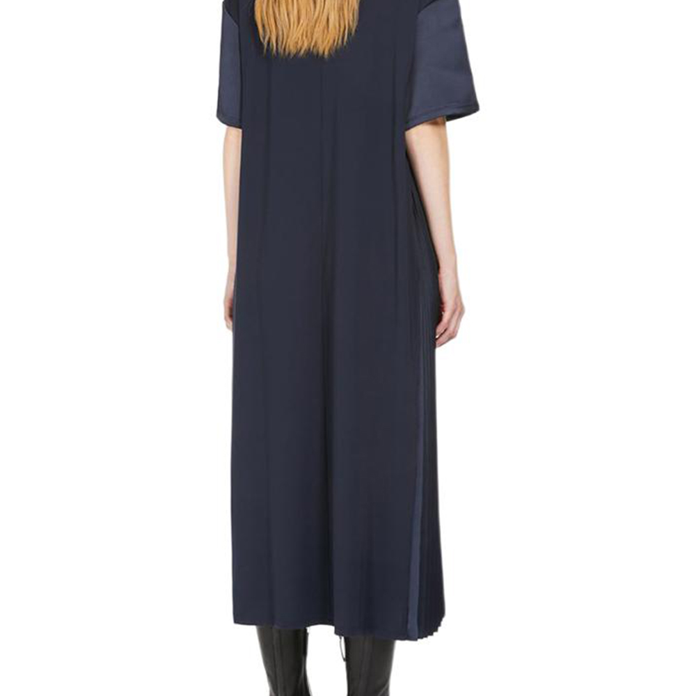 Sizing (W) Vestido Midi Negro de Manga Corta y Cuello Redondo WEEKEND MaxMara. 5626024106-004