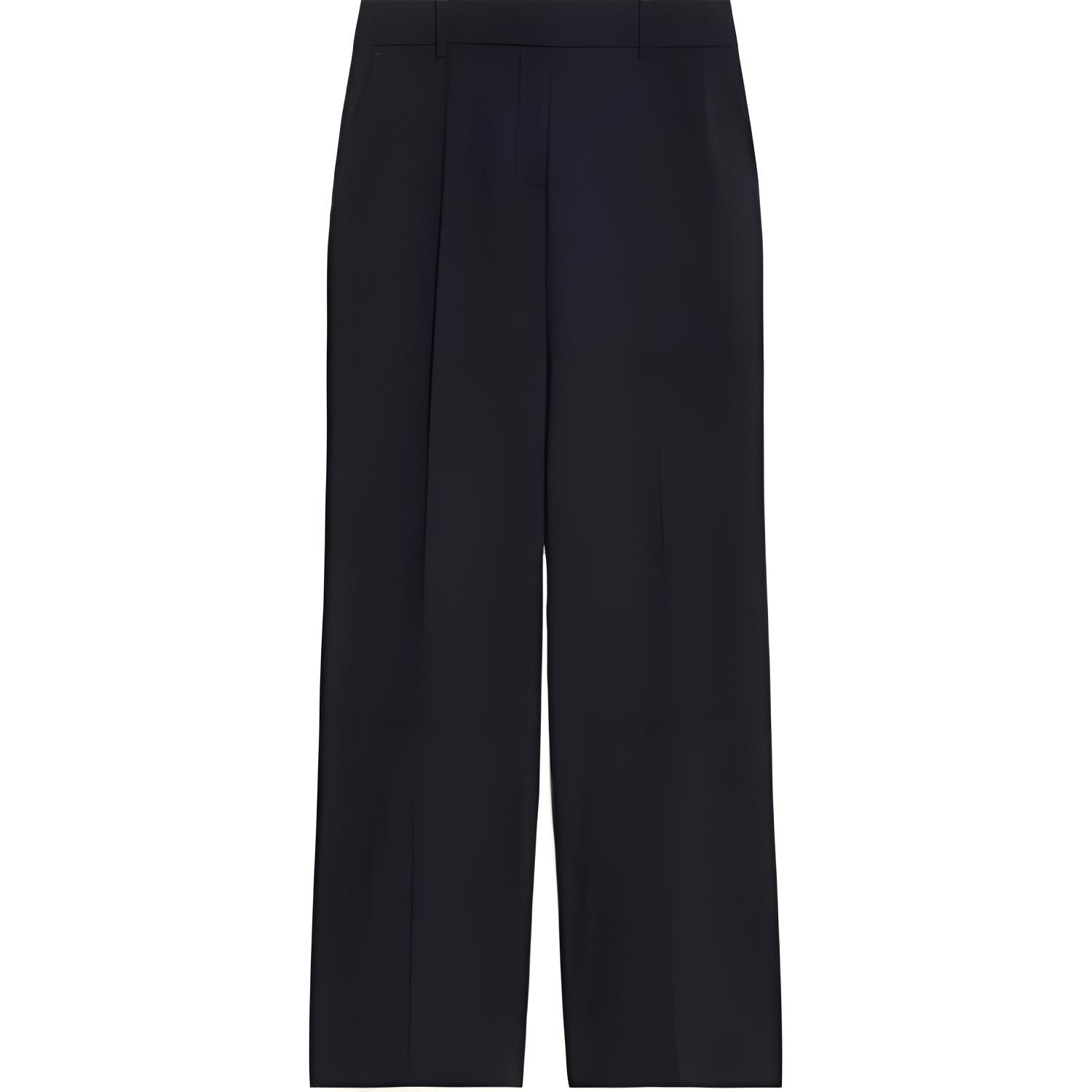 (Women) WEEKEND MaxMara  Black Solid Relaxed Fit Straight-Leg Casual Pants 5136044106-001