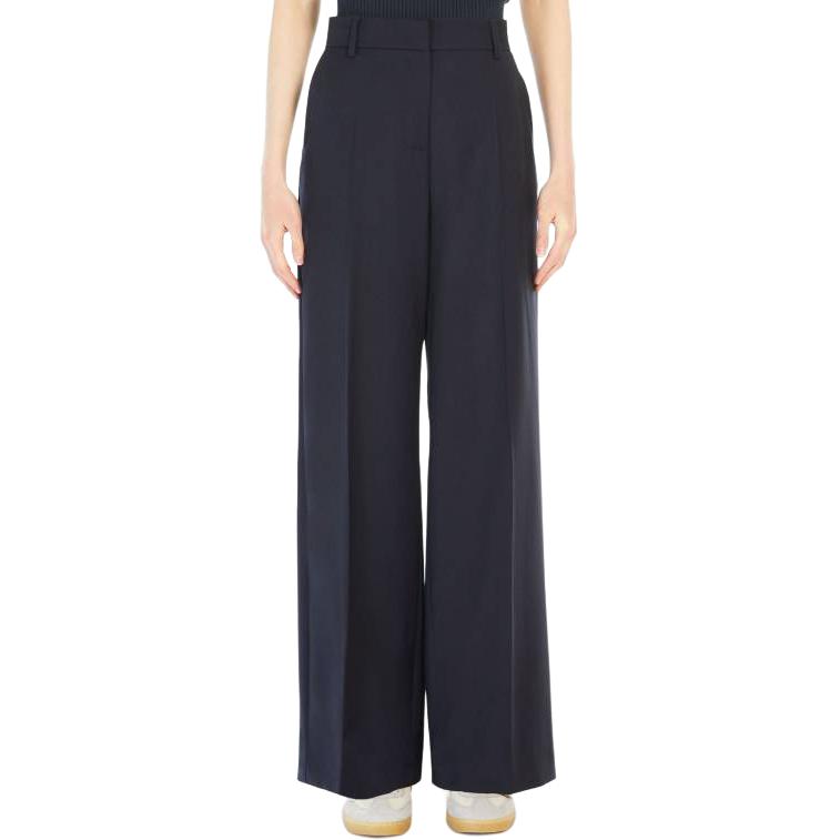 Shop (W) WEEKEND MaxMara Seluar Santai Hitam Potongan Lurus Fit Relaxed 5136044106-001