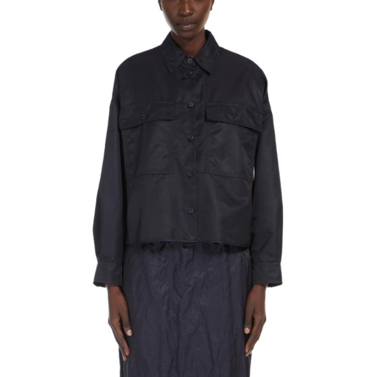 (Women) WEEKEND MaxMara  Blue Solid Long-Sleeve Shirt Jacket 5026044106 圖 3