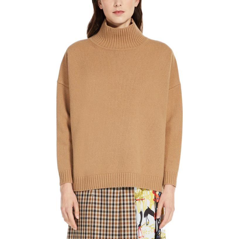 Lookbook (W) 周末MaxMara棕色高领宽松针织毛衣长袖 5366102306003-BENITO