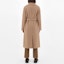 Shop (W) 위켄드 막스마라 캐주얼 울 코트 라펠 디자인 - 카멜 컬러. 5016021306006-RESINA
