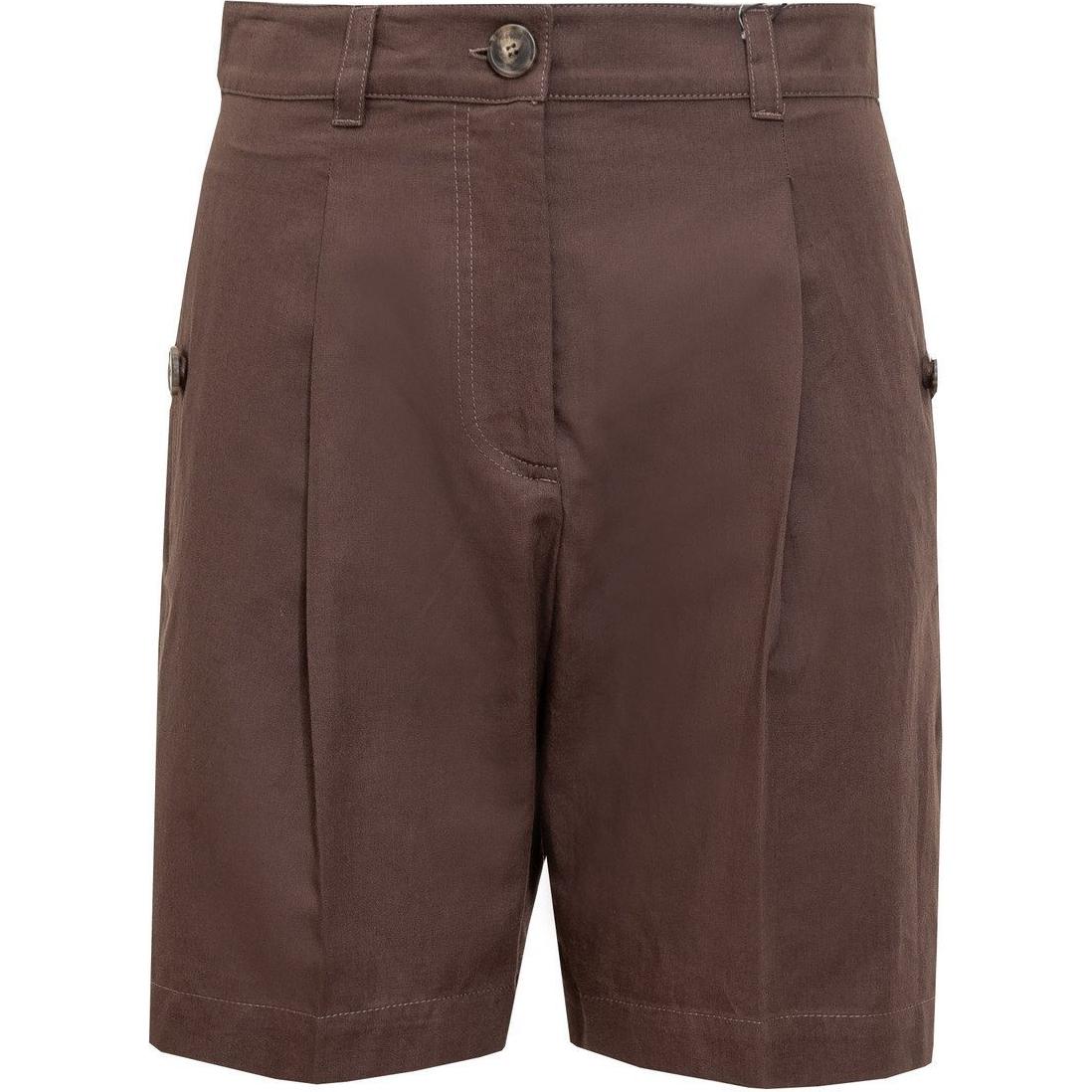 (Women) WEEKEND MaxMara  Chocolate Brown Zip Straight-Leg Shorts Casual Style 5141014306013-AFA1234