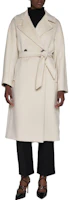 Lookbook (W) WEEKEND MaxMara 雙排扣腰帶長大衣 米白色 2350161133600048-RESINA
