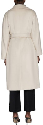 (W) 周末MaxMara双排扣腰带长款大衣米白色 2350161133600048-RESINA Shop (W) 周末MaxMara双排扣腰带长款大衣米白色 2350161133600048-RESINA
