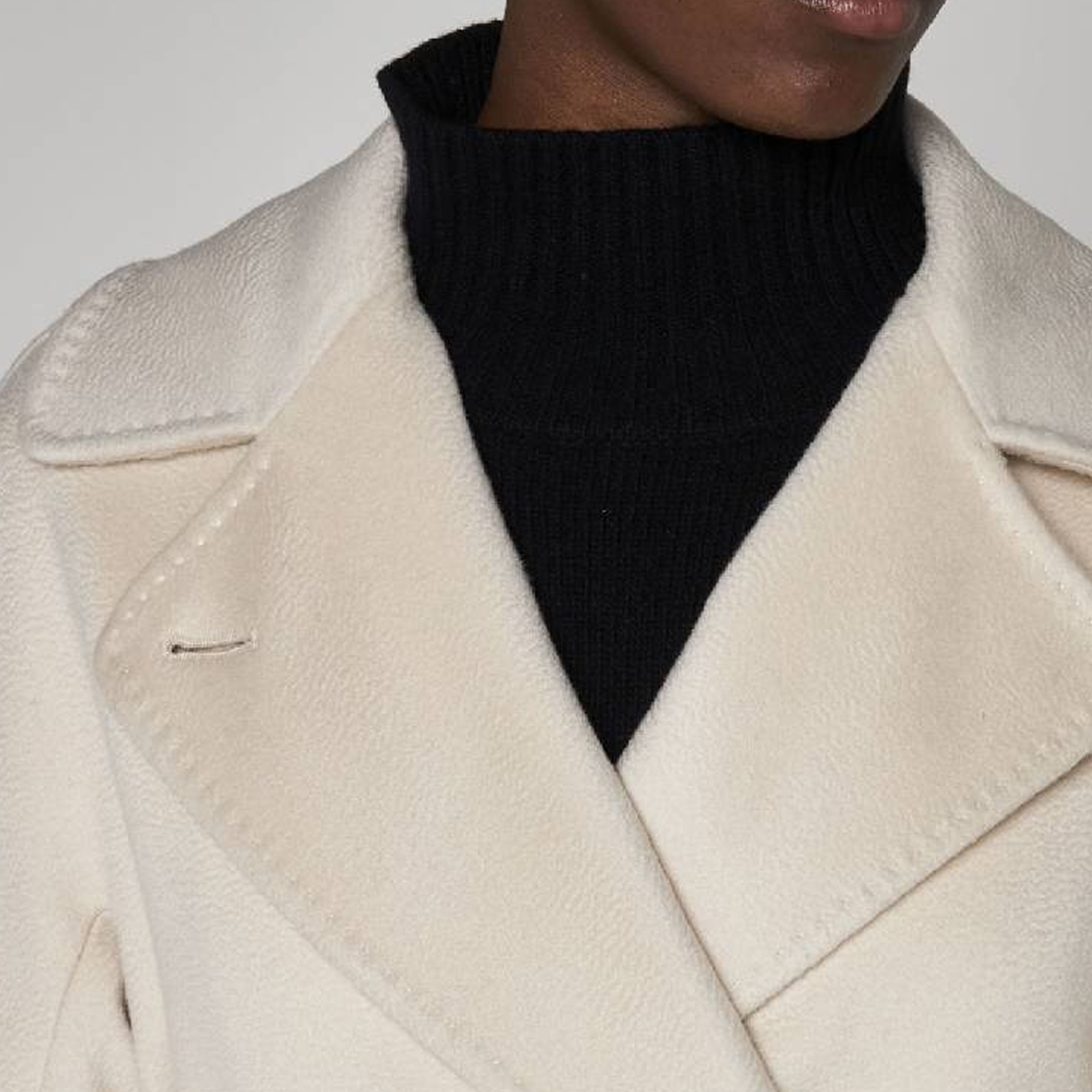 Purchase (W) 周末MaxMara双排扣腰带长款大衣米白色 2350161133600048-RESINA