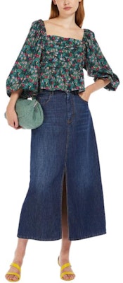 (W) WEEKEND MaxMara Atasan Lengan Panjang Hijau Motif Kotak Leher Persegi Panjang 5161044206-006 Lookbook (W) WEEKEND MaxMara Atasan Lengan Panjang Hijau Motif Kotak Leher Persegi Panjang 5161044206-006