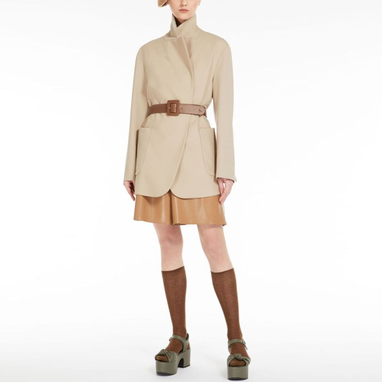 Lookbook (W) 周末MaxMara卡其色腰带休闲外套夹克 5046033906-006