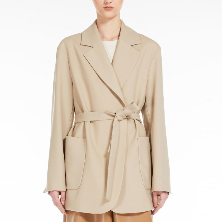 Shop (W) 周末MaxMara卡其色腰带休闲外套夹克 5046033906-006