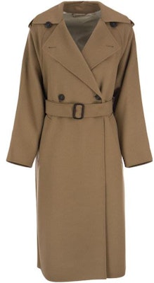 (W) 周末MaxMara卡其色双排扣翻领长款大衣 2350110137600-058 Buy (W) 周末MaxMara卡其色双排扣翻领长款大衣 2350110137600-058