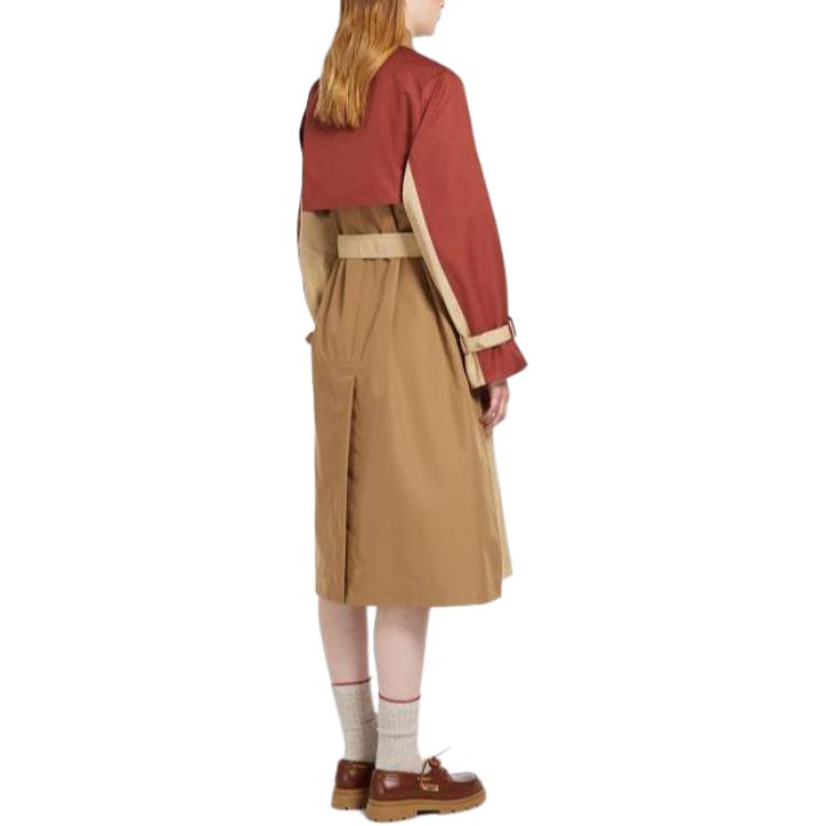 Shop (W) WEEKEND MaxMara 卡其色宽松版休闲风衣，带徽标和拉格兰袖 5021024106003-CANASTA