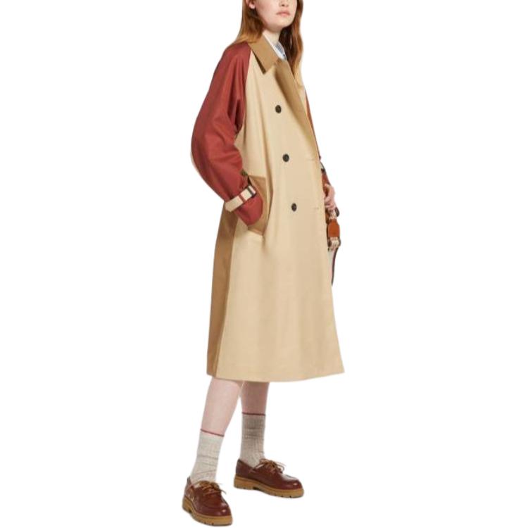 Purchase (W) WEEKEND MaxMara 卡其色宽松版休闲风衣，带徽标和拉格兰袖 5021024106003-CANASTA