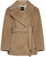 (Women) WEEKEND MaxMara Khaki Tie-Waist Collar Long Sleeve Jacket 2415081071600-005 (Women) WEEKEND MaxMara Khaki Tie-Waist Collar Long Sleeve Jacket 2415081071600-005