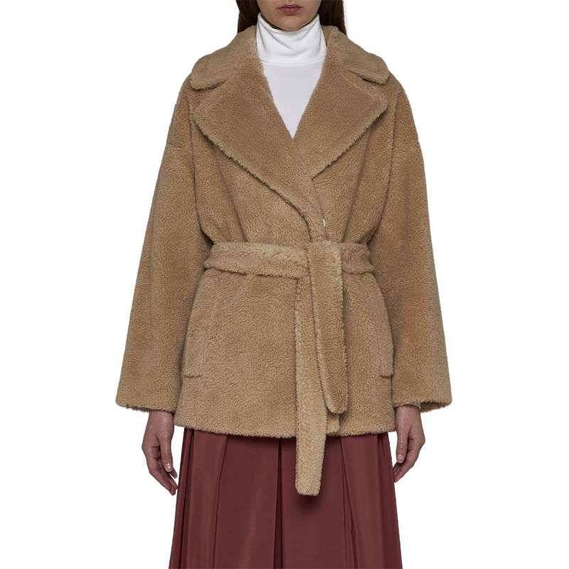 Lookbook (W) WEEKEND MaxMara Jaket Khaki Ikat Pinggang Lengan Panjang 2415081071600-005