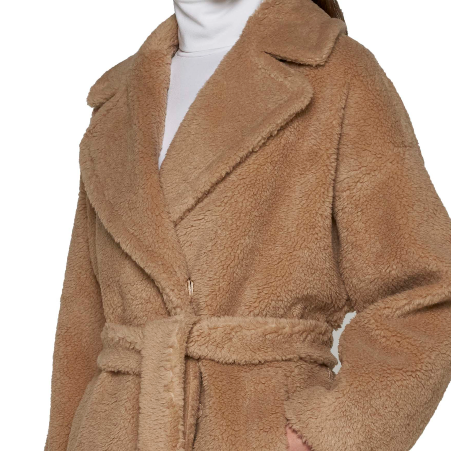 Details for (W) WEEKEND MaxMara Jaket Khaki Ikat Pinggang Lengan Panjang 2415081071600-005