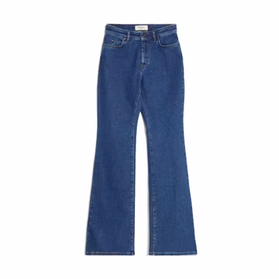 (Women) WEEKEND MaxMara Light Blue Flared Casual Pants Mid-Rise Loose Fit 2351860139600-001