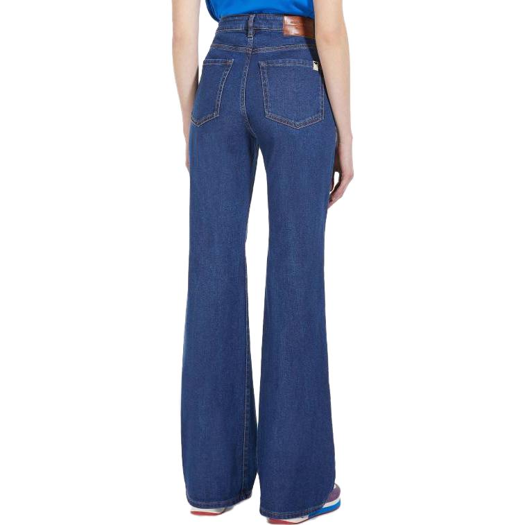Shop (W) WEEKEND MaxMara Celana Casual Biru Muda Mid-Rise Loose Fit Flare. 2351860139600-001