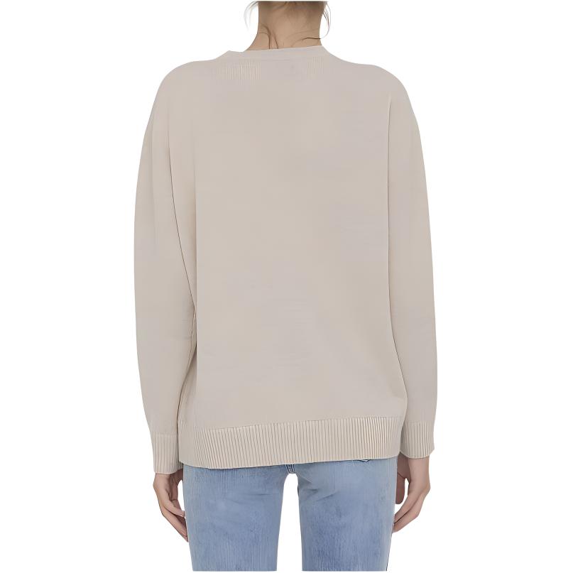 Lookbook (W) WEEKEND MaxMara Suéter Gris Claro Estampado Digital Cuello Redondo Manga Larga 1366224206-026