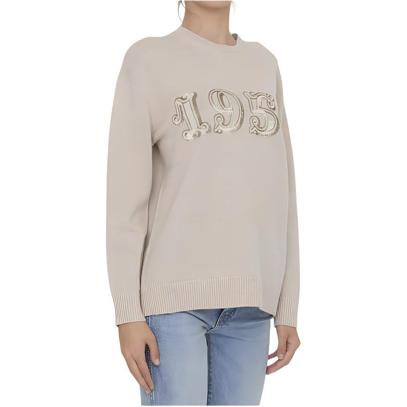 Shop (W) WEEKEND MaxMara Suéter Gris Claro Estampado Digital Cuello Redondo Manga Larga 1366224206-026