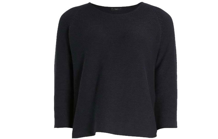 (Women) WEEKEND MaxMara  Loose Fit Pure Cotton Knit Sweater Blue 5366141906002-MACBETH
