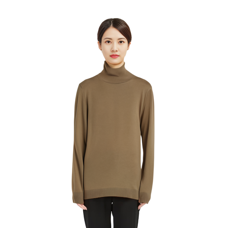 Details for (W) WEEKEND MaxMara 卡其色寬鬆高領毛衣. 2353660133600-003