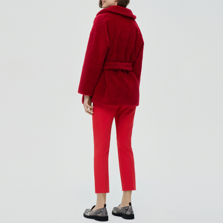 Shop (W) 周末MaxMara红色皮革腰带夹克. 5081012706012