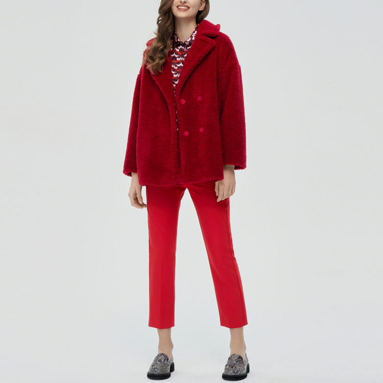 Purchase (W) 周末MaxMara红色皮革腰带夹克. 5081012706012