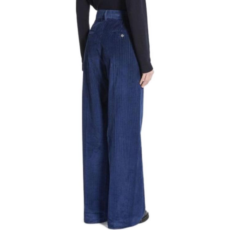 Shop (W) 위켄드 막스마라 릴렉스 핏 와이드 레그 캐주얼 팬츠 블루. 2351360433600-007
