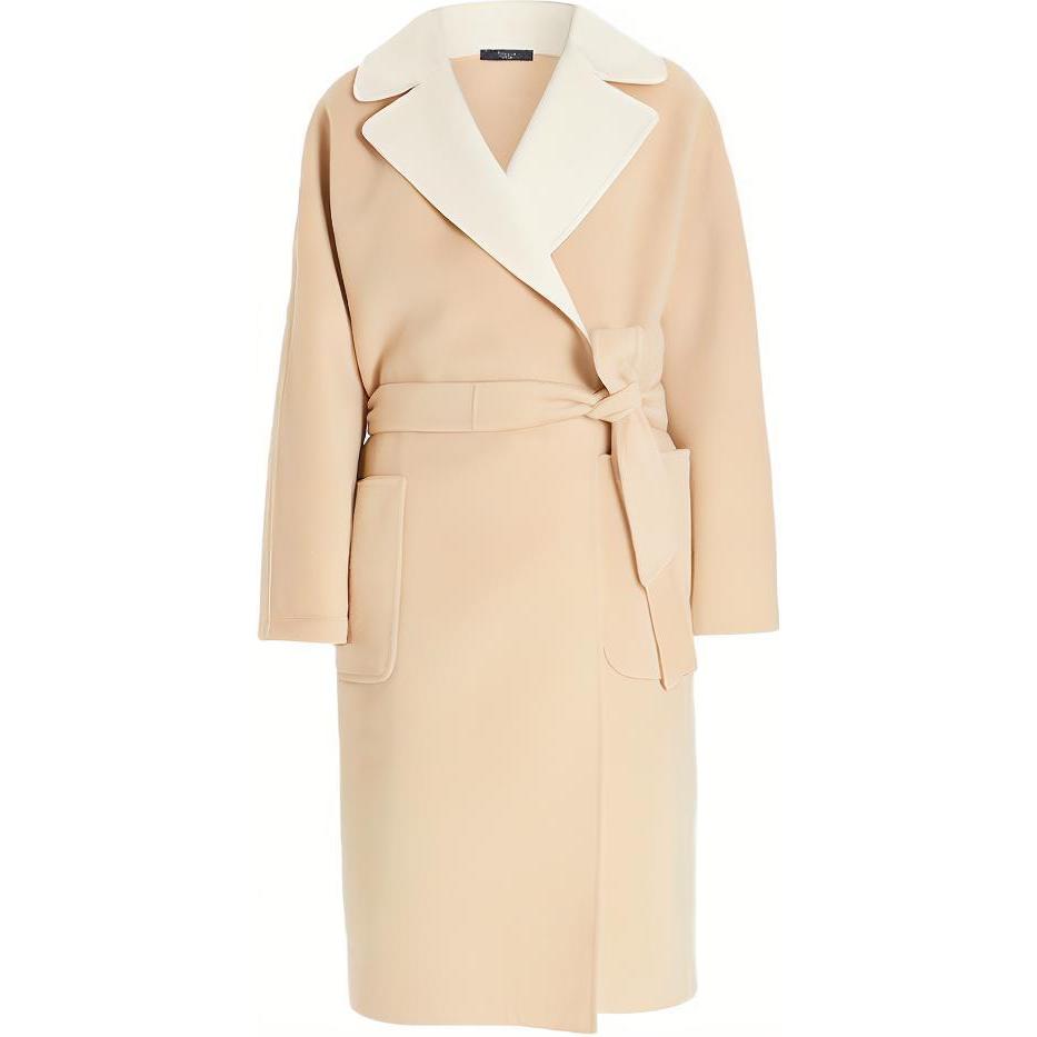 (Women) WEEKEND MaxMara  Reversible Wool Coat with Logo - Beige 5016031906013