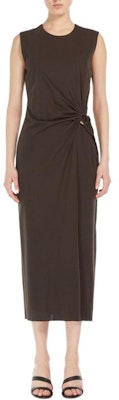 (W) WEEKEND MaxMara 민소매 브라운 미디 드레스 (리오셀-비스코스 저지). 5621034206002-LOCUSTA Lookbook (W) WEEKEND MaxMara 민소매 브라운 미디 드레스 (리오셀-비스코스 저지). 5621034206002-LOCUSTA