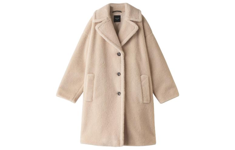 Order (W) WEEKEND MaxMara 米色长袖单排扣大衣 2350161533-600