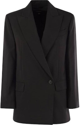 (W) WEEKEND MaxMara 纯黑色单排扣长袖西装外套 2425046061600-002 Buy (W) WEEKEND MaxMara 纯黑色单排扣长袖西装外套 2425046061600-002