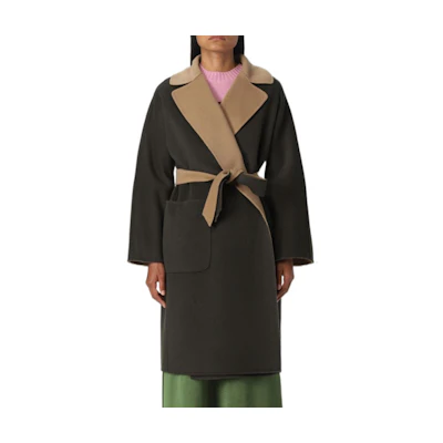 (Women) WEEKEND MaxMara Solid Color Belted Trench Coat. 5016023906-027